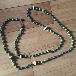 Green Chico’s strand necklace